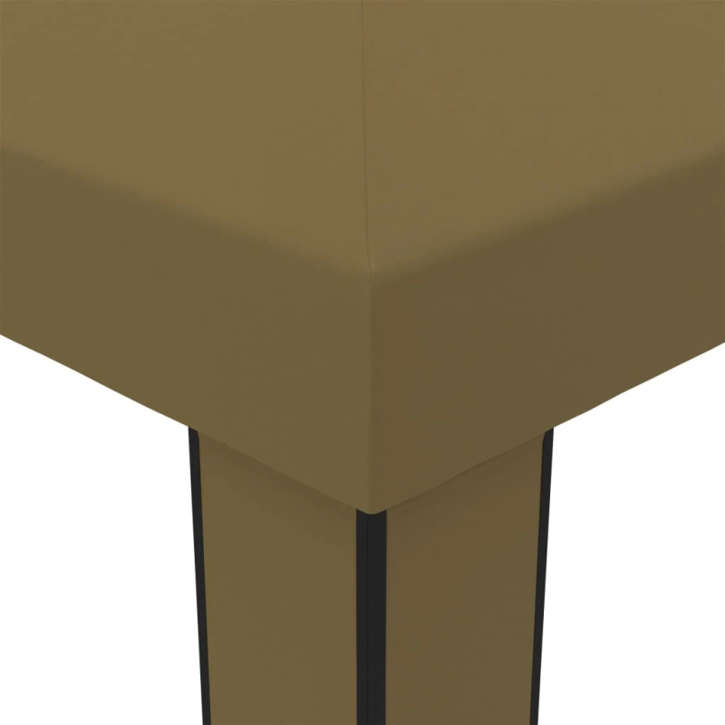 vidaXL dārza nojume ar dubulto jumtu, 3x6 m, pelēkbrūna, 180 g-m²