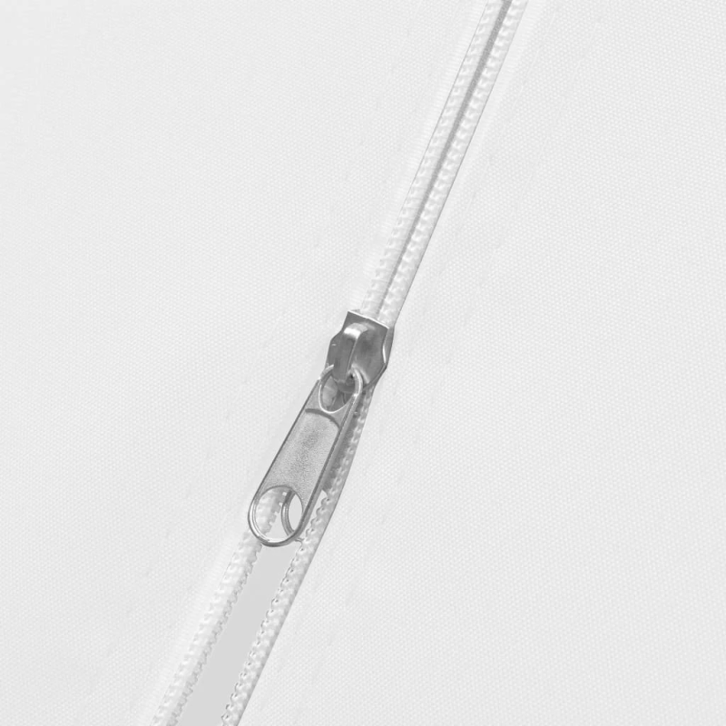 vidaXL dārza nojume ar aizkariem, 360x312x265 cm, balta, 180 g-m²