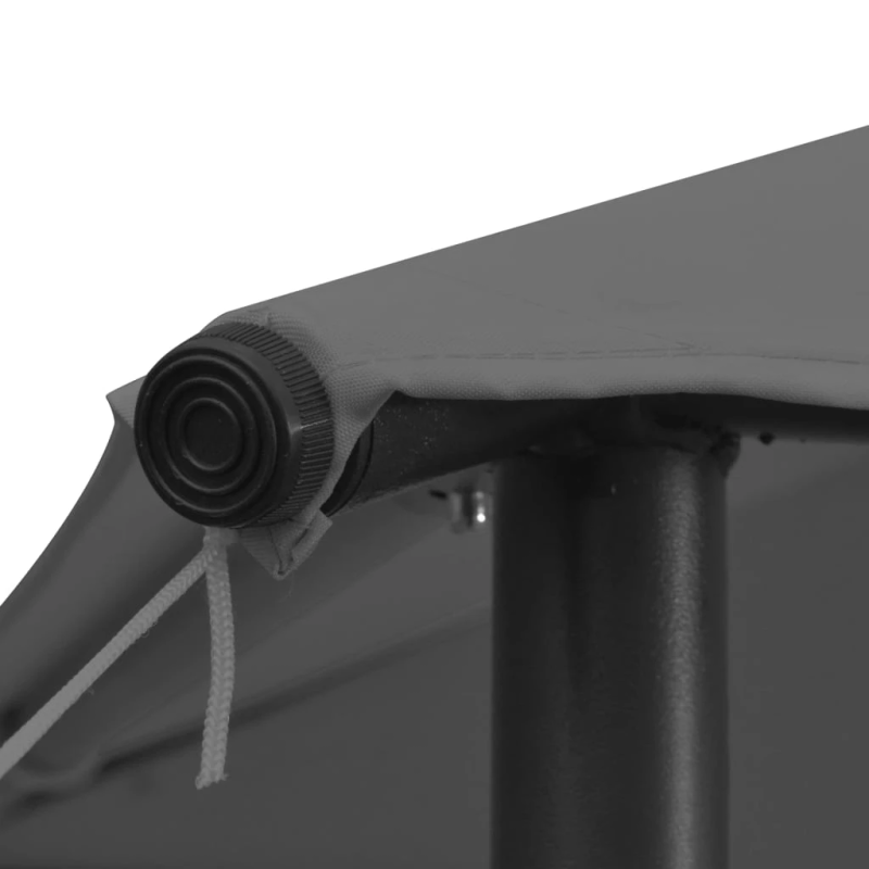 vidaXL dārza nojume, 4x4x3 m, antracītpelēka, 180 g-m²