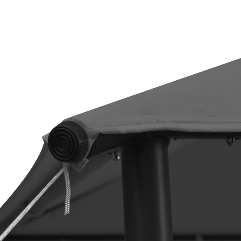 vidaXL dārza nojume, 3x3 m, antracītpelēka, audums, tērauds, 180 g-m²