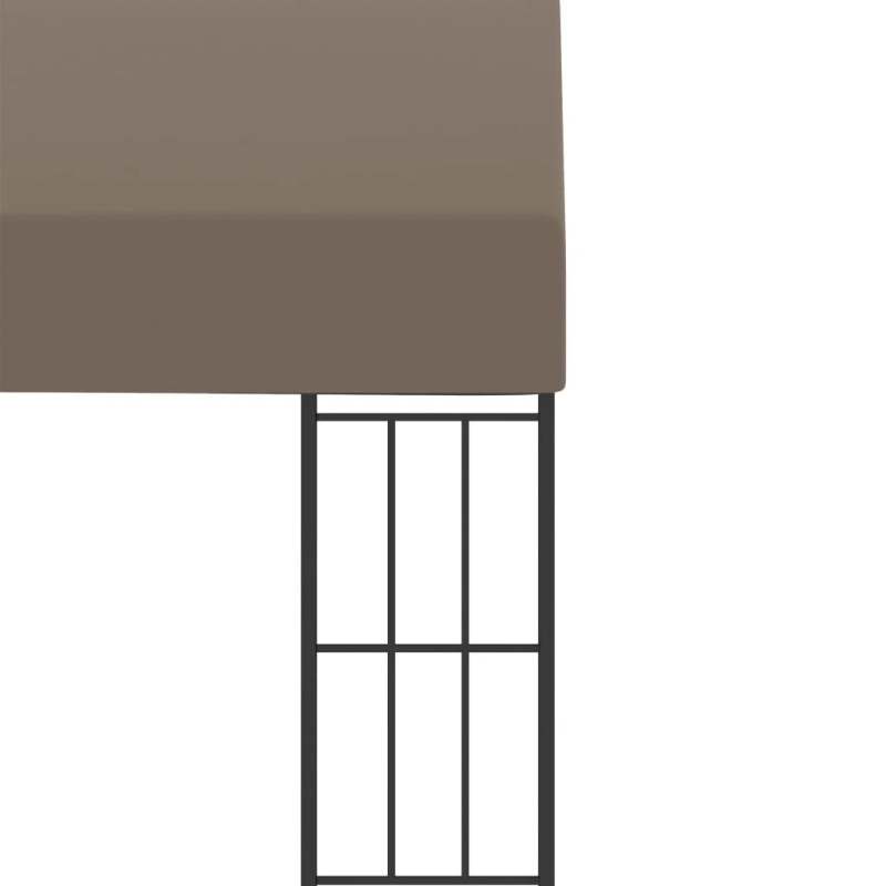 vidaXL dārza nojume, stiprināma pie sienas, 3x3 m, pelēkbrūns audums