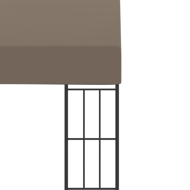 vidaXL dārza nojume, stiprināma pie sienas, 6x3 m, pelēkbrūns audums