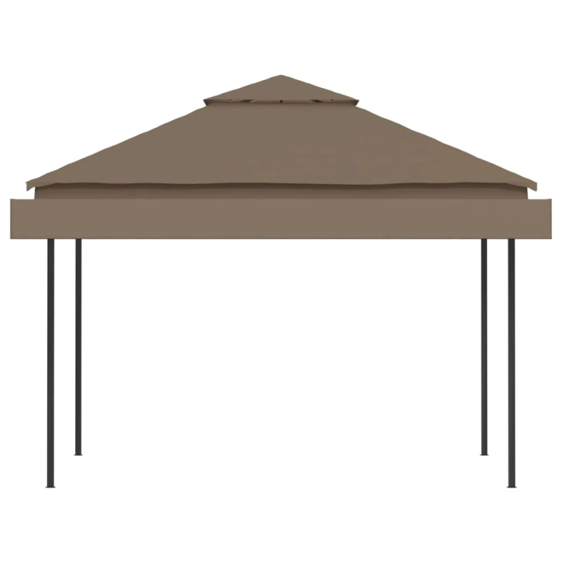 vidaXL nojume ar 2 izvelkamiem jumtiem, 3x3x2,75m, pelēkbrūna,180 g-m²