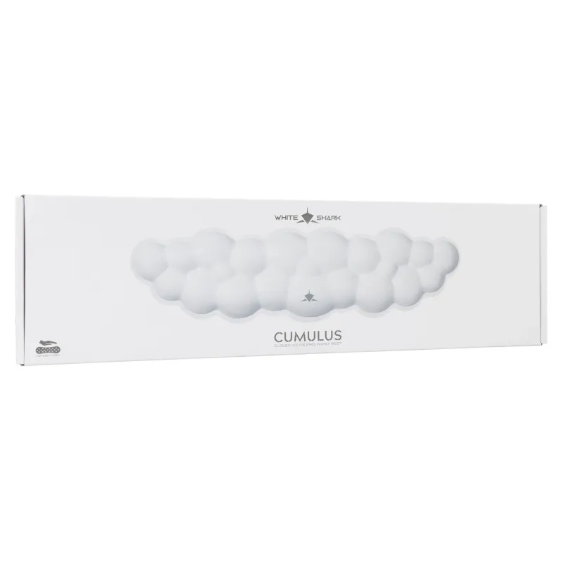 White Shark CUMULUS WHITE KP-012 Cloudy Keyboard Wrist Rest White