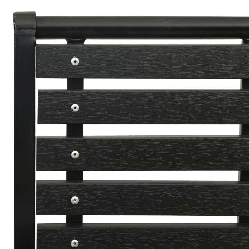 vidaXL dārza krēsli, 2 gab., tērauds un WPC, melni