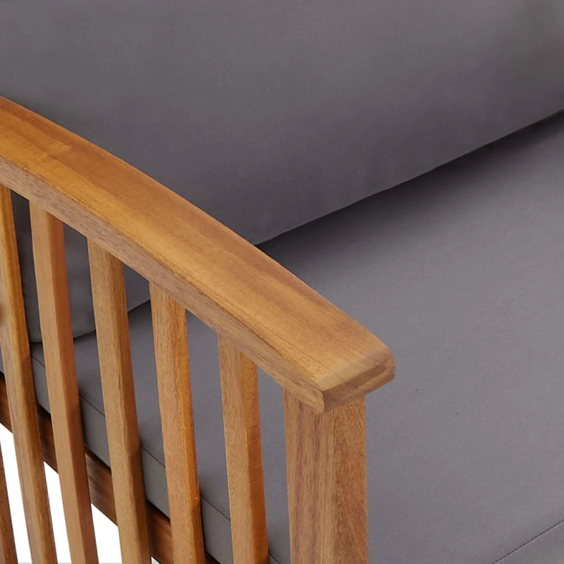 vidaXL 2-daļīgs dārza atpūtas mēbeļu komplekts ar matračiem, akācija