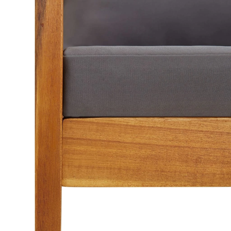 vidaXL dārza krēsli ar matračiem, 2 gab., akācijas masīvkoks