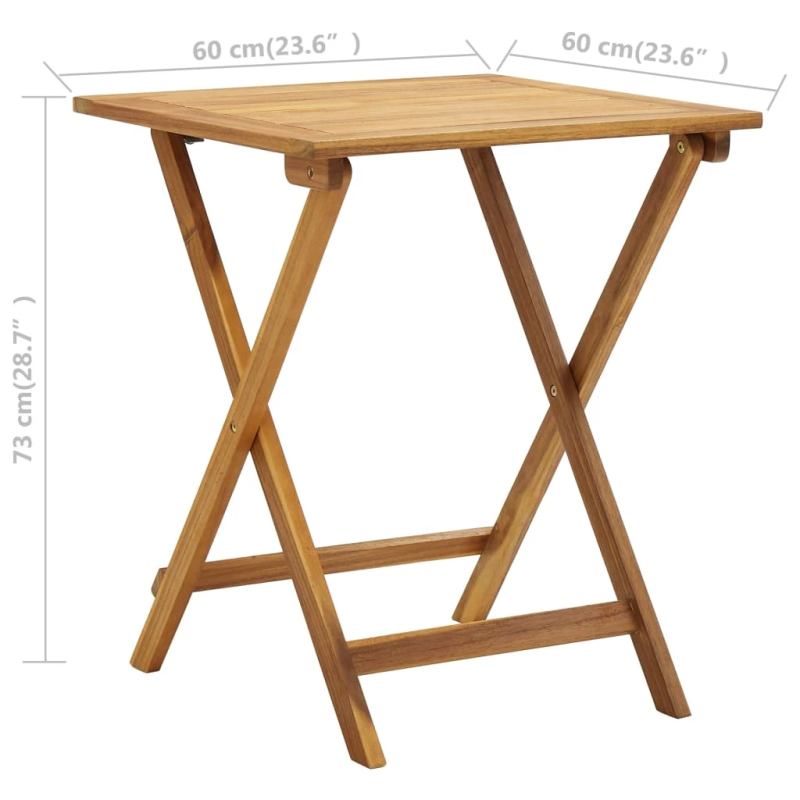 vidaXL 3-daļīgs bistro mēbeļu komplekts ar matračiem, akācijas koks