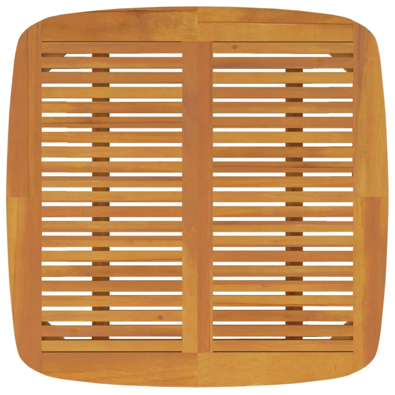 vidaXL dārza galds, 110x110x75 cm, akācijas masīvkoks