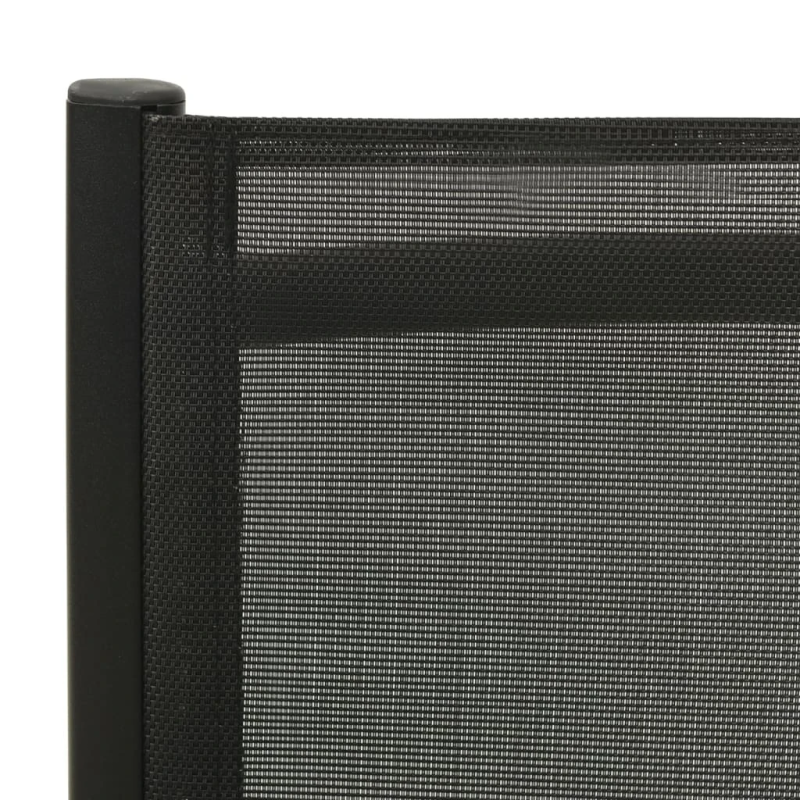 vidaXL saliekami dārza krēsli, 2 gab., tekstilēns, alumīnijs, melni