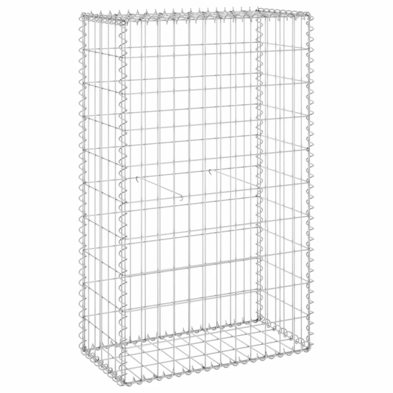 vidaXL gabions ar vāku, cinkots tērauds, 60x30x100 cm