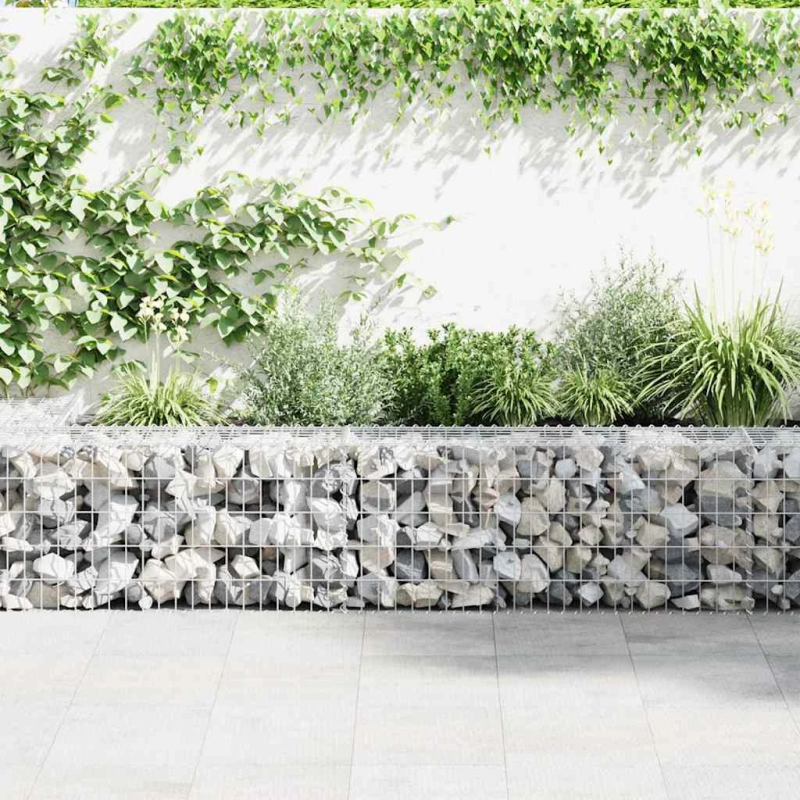 vidaXL gabions ar vāku, cinkots tērauds, 900x30x50 cm