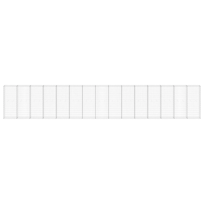 vidaXL gabions ar vāku, cinkots tērauds, 900x30x150 cm