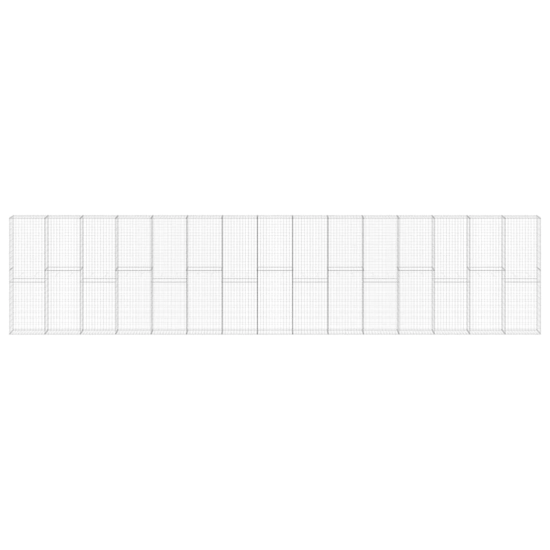 vidaXL gabions ar vāku, cinkots tērauds, 900x30x200 cm