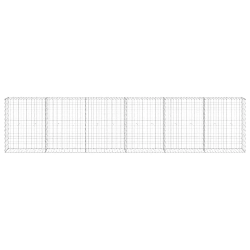 vidaXL gabions ar vāku, cinkots tērauds, 300x30x100 cm