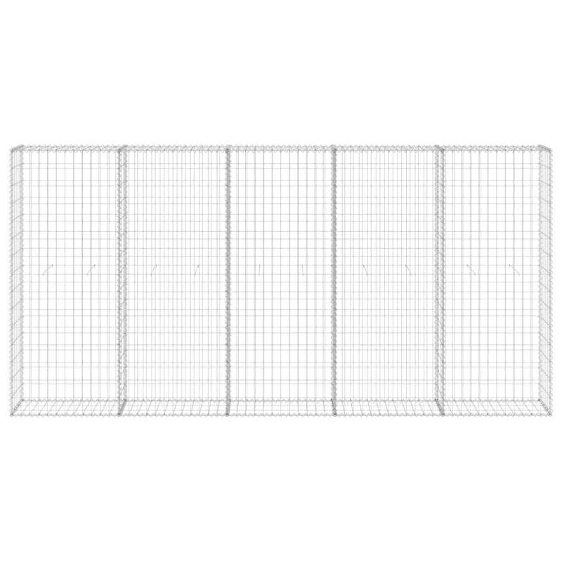 vidaXL gabions ar vāku, cinkots tērauds, 300x30x150 cm