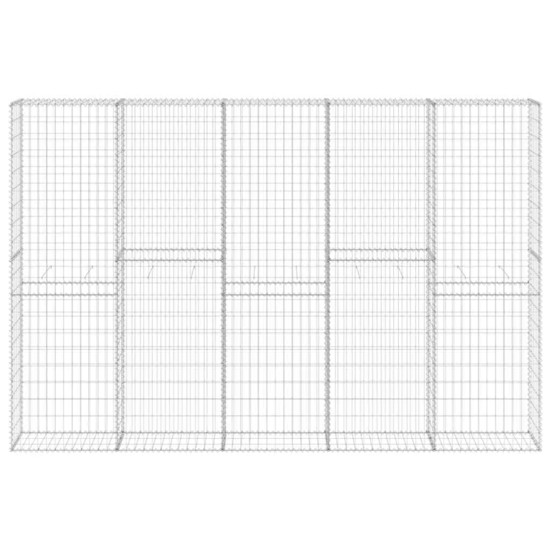 vidaXL gabions ar vāku, cinkots tērauds, 300x30x200 cm