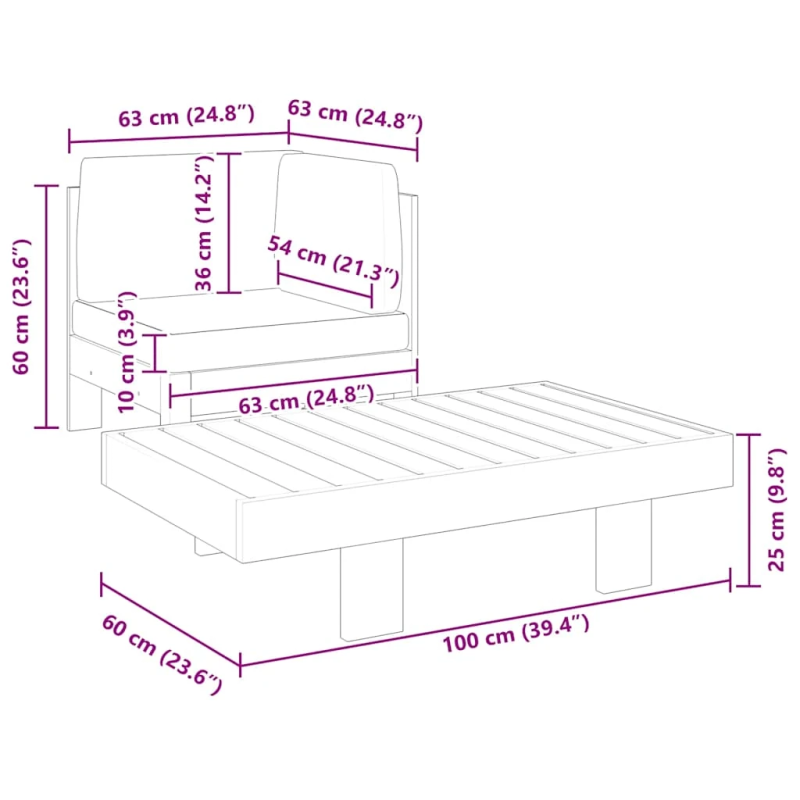 vidaXL 2-daļīgs dārza mēbeļu komplekts ar spilveniem, akācijas koks