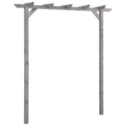 vidaXL dārza pergola, pelēka, 200x40x205 cm, impregnēts priedes koks