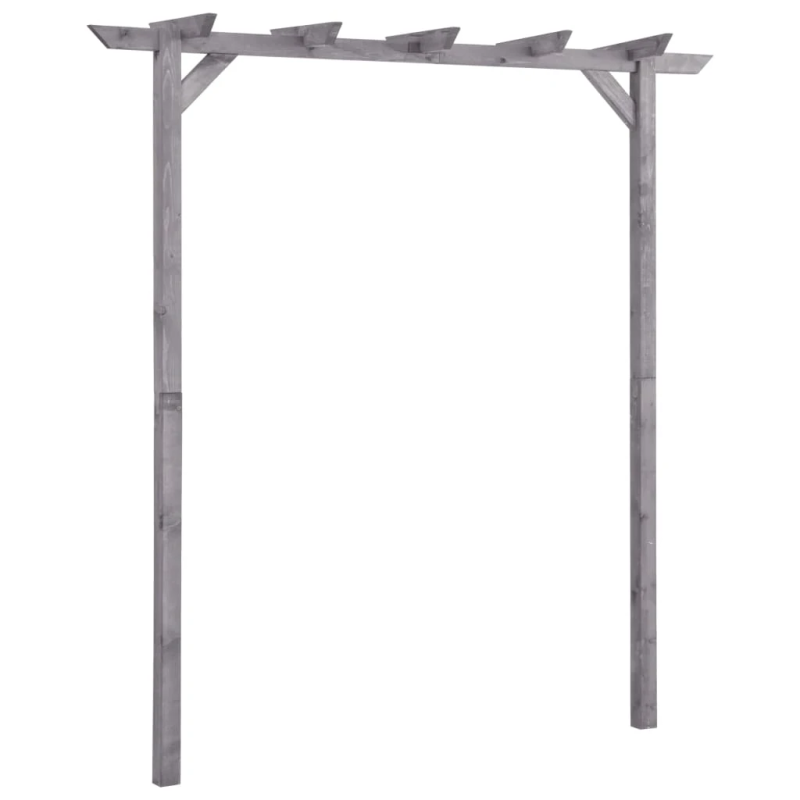vidaXL dārza pergola, pelēka, 200x40x205 cm, impregnēts priedes koks