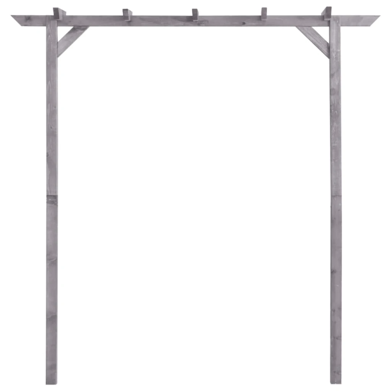 vidaXL dārza pergola, pelēka, 200x40x205 cm, impregnēts priedes koks