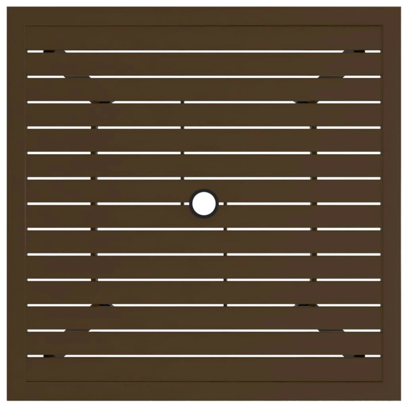 vidaXL dārza galds, brūns, 81,5x81,5x72 cm, tērauds