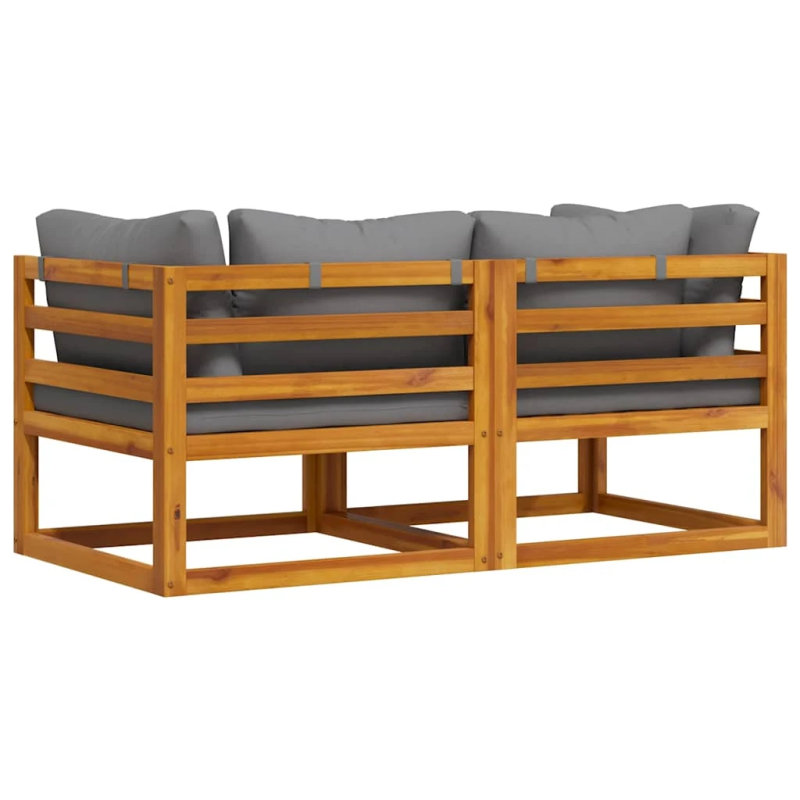 vidaXL stūra dīvāni, 2 gab., tumši pelēki matrači