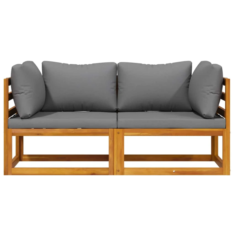 vidaXL stūra dīvāni, 2 gab., tumši pelēki matrači