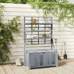 vidaXL uzglabāšanas kaste ar špaleru, 99x55x160 cm, akācijas masīvkoks