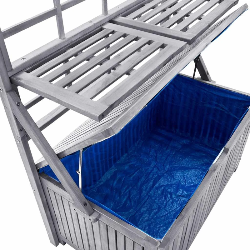 vidaXL uzglabāšanas kaste ar špaleru, 99x55x160 cm, akācijas masīvkoks