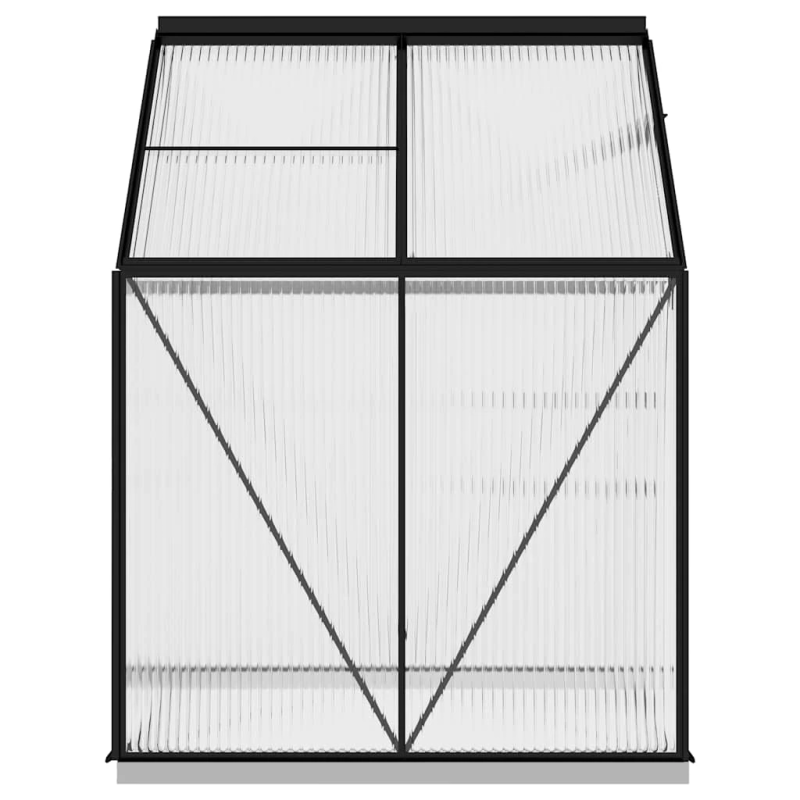 vidaXL siltumnīca, antracītpelēks alumīnijs, 2,47 m²