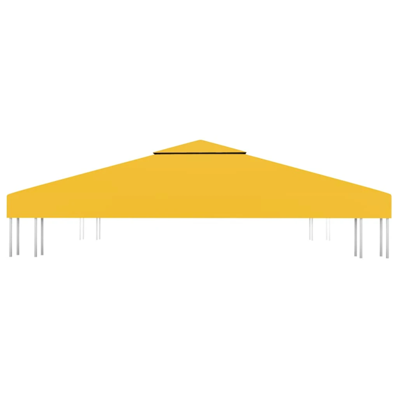 vidaXL nojumes jumta pārsegs, divdaļīgs, 310 g-m², 3x3 m, dzeltens