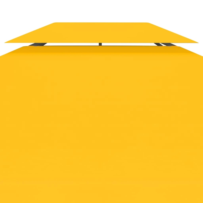 vidaXL nojumes jumta pārsegs, divdaļīgs, 310 g-m², 4x3 m, dzeltens