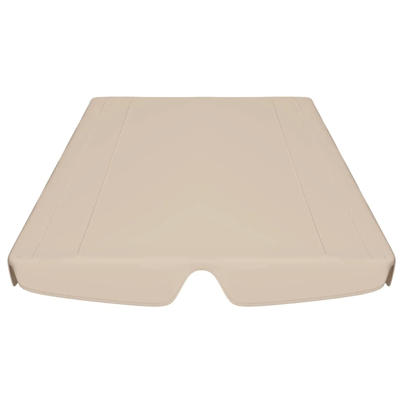 vidaXL dārza šūpoļu rezerves jumtiņš, bēšs, 188-168x145-110 cm