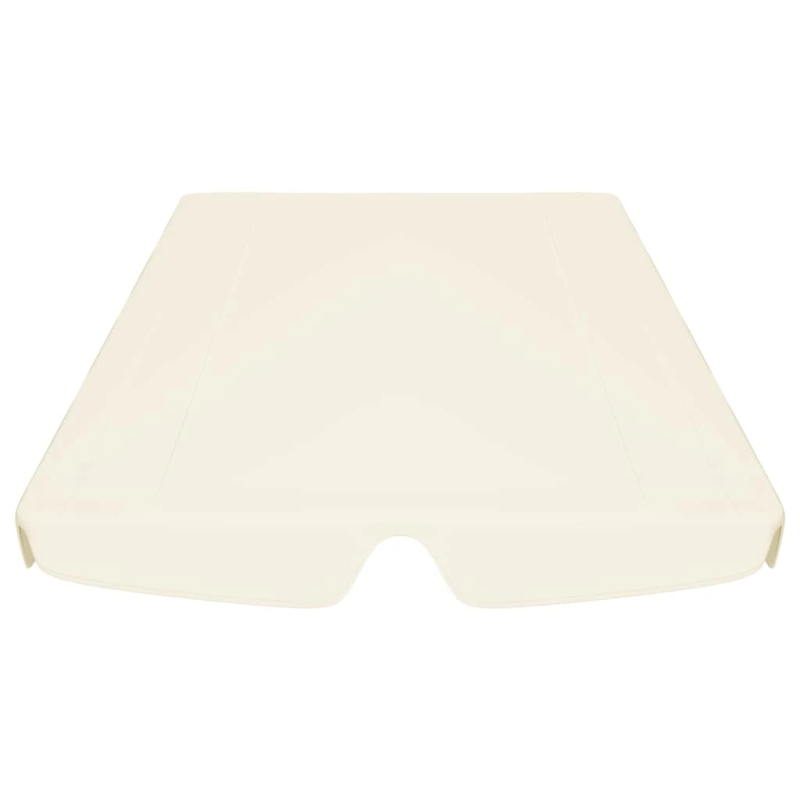 vidaXL dārza šūpoļu rezerves jumtiņš, krēmkrāsas, 188-168x145-110 cm