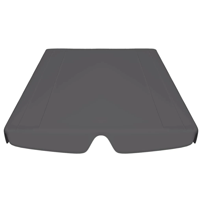 vidaXL dārza šūpoļu rezerves jumtiņš, pelēks, 188-168x145-110 cm