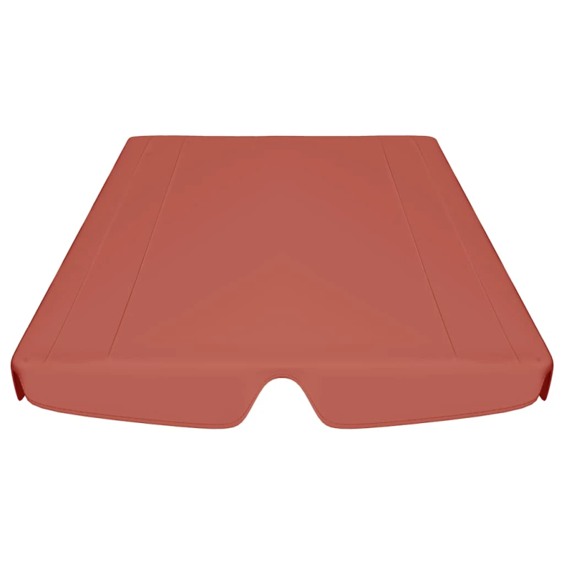 vidaXL dārza šūpoļu rezerves jumtiņš, sarkanbrūns, 188-168x145-110 cm