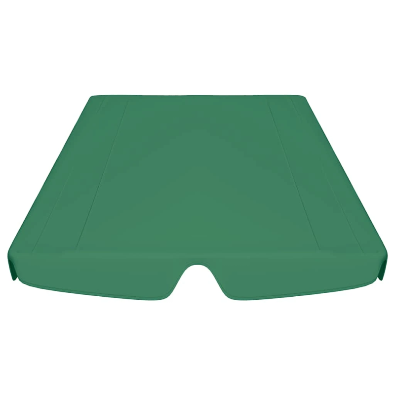 vidaXL dārza šūpoļu rezerves jumtiņš, zaļš, 188-168x145-110 cm