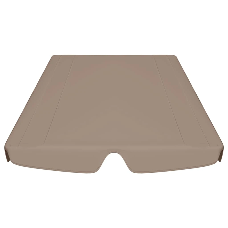 vidaXL dārza šūpoļu rezerves jumtiņš, pelēkbrūns, 188-168x145-110 cm