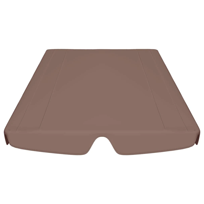 vidaXL dārza šūpoļu rezerves jumtiņš, brūns, 188-168x145-110 cm