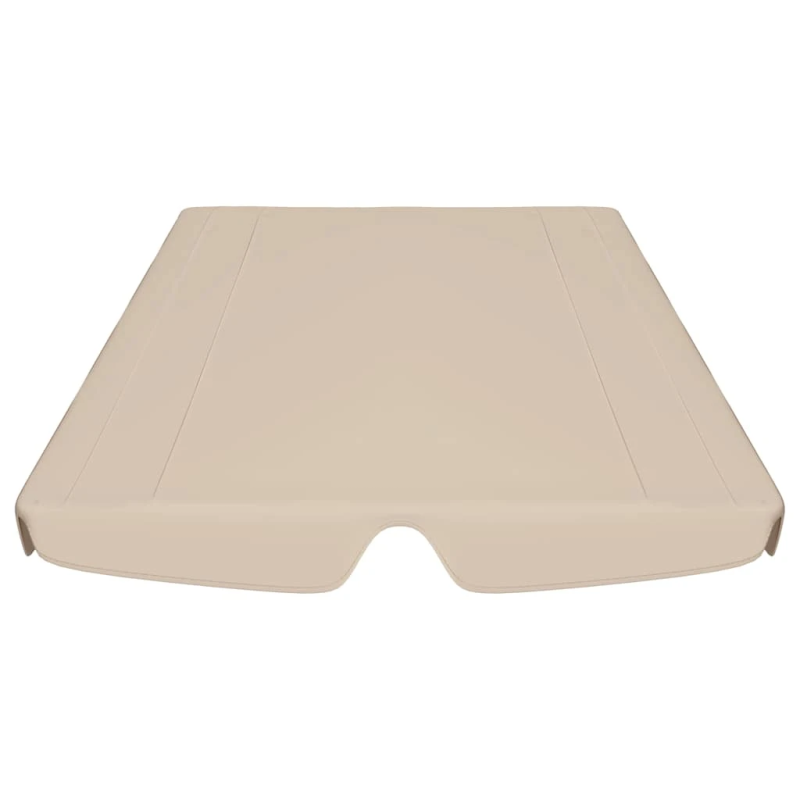 vidaXL dārza šūpoļu rezerves jumtiņš, bēšs, 150-130x105-70 cm