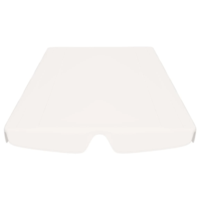 vidaXL dārza šūpoļu rezerves jumtiņš, balts, 150-130x105-70 cm