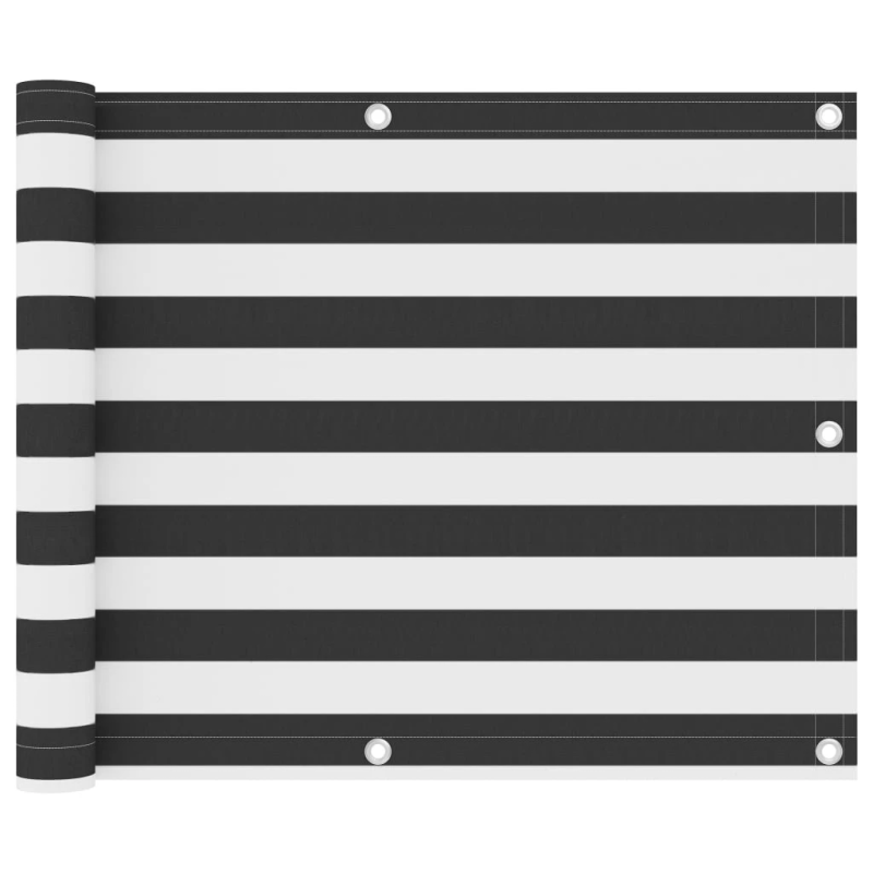 vidaXL balkona aizslietnis, antracītpelēks un balts, 75x500 cm, audums