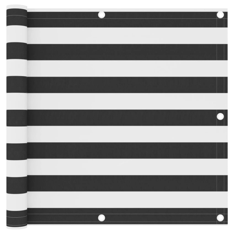 vidaXL balkona aizslietnis, antracītpelēks un balts, 90x500 cm, audums