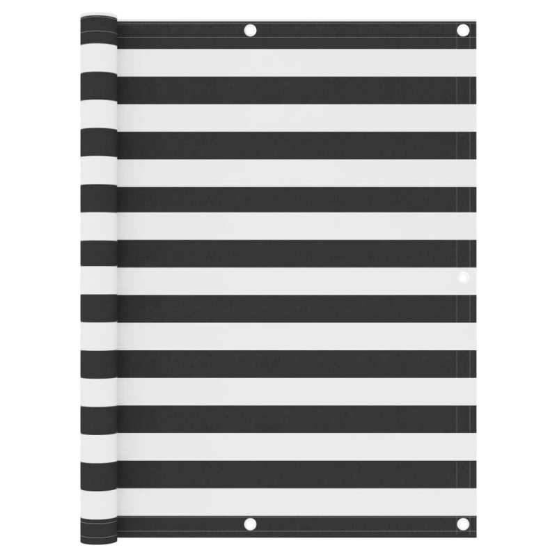 vidaXL balkona aizslietnis, antracītpelēks un balts, 120x500 cm, audums