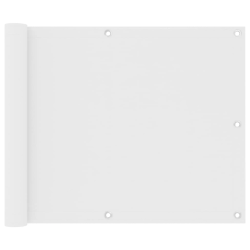 vidaXL balkona aizslietnis, 75x400 cm, balts audums