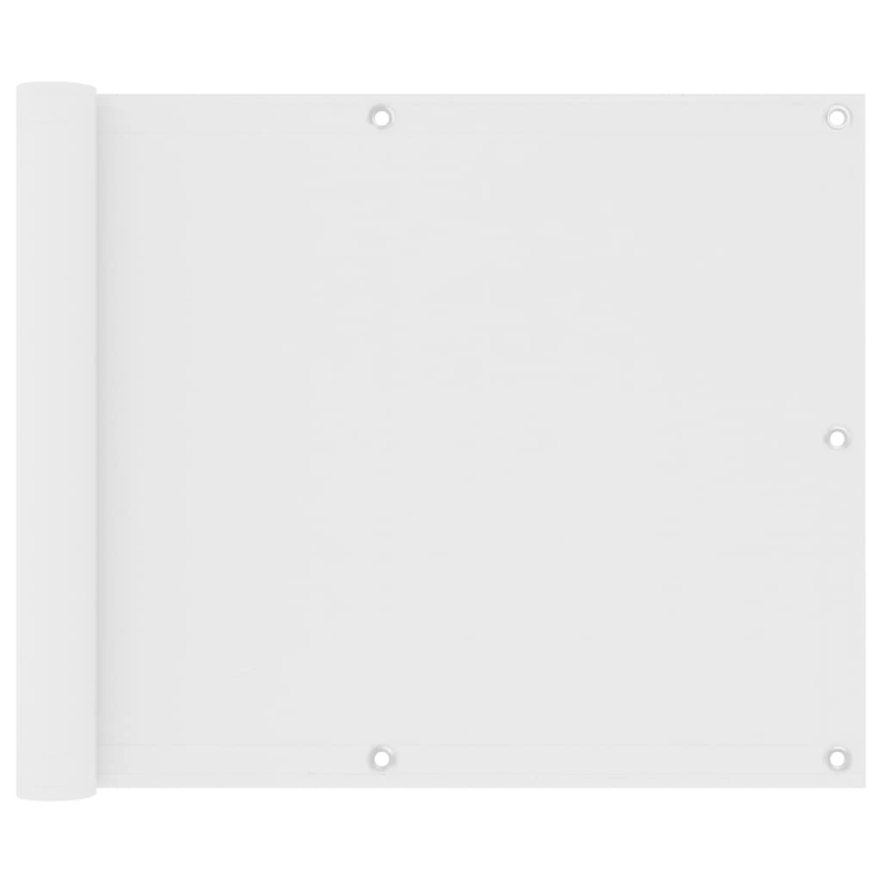vidaXL balkona aizslietnis, 75x400 cm, balts audums