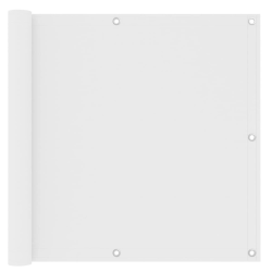 vidaXL balkona aizslietnis, 90x300 cm, balts audums