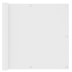 vidaXL balkona aizslietnis, 90x400 cm, balts audums