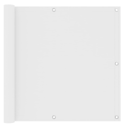 vidaXL balkona aizslietnis, 90x500 cm, balts audums